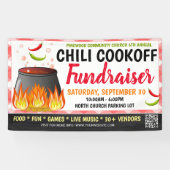 Chili Cookoff Fundraiser Banner met qr-code (Horizontaal)