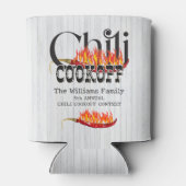 Chili Cookoff Kook van Contest Rustic Family Party Blikjeskoeler (Achterkant)