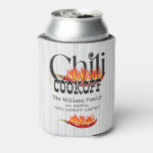 Chili Cookoff Kook van Contest Rustic Family Party Blikjeskoeler (Blikje Achterkant)