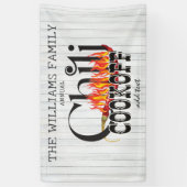 Chili Cookoff Kook van Contest Rustic Family Party Spandoek (Verticaal)