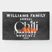 Chili Cookoff Kook van Contest Rustic Family Party Spandoek (Horizontaal)