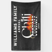 Chili Cookoff Kook van Contest Rustic Family Party Spandoek (Verticaal)