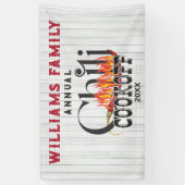 Chili Cookoff Kook van Contest Rustic Family Party Spandoek (Verticaal)
