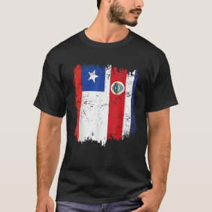 Chili Costa Rica Vlag Costa Ricaanse Roots Chileen T-shirt