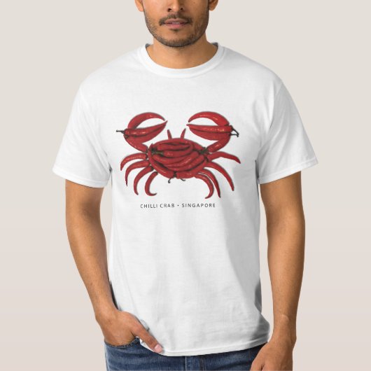 CHILI CRAB, SINGAPORE T-SHIRT (Voorkant)