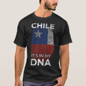 Chili DNA Flag Chileense erfgoedlijst Hispanic Roo T-shirt (Voorkant)