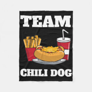 Chili Dog En Hot Dog Man En Chili Con Carne Voedse Fleece Deken