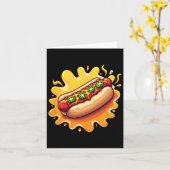 Chili Dog Met Jalepenos Ontwerp Kaart (Gele Bloem)