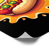 Chili Dog met Jalepenos ontwerp Poster (Hoek)