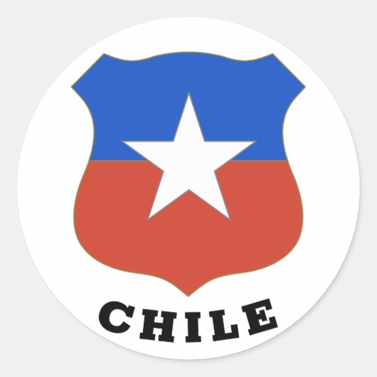 Chili Emblem Ronde Sticker (Voorkant)
