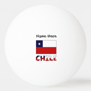 Chili en Chileense Vlag Gepersonaliseerd Pingpongbal
