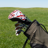 Chili en Chileense vlag met Jouw naam Golfheadcover (Insitu)