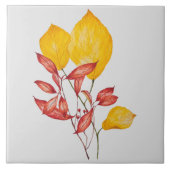 Chili en kurkuma op een keramische tegel tegeltje (Voorkant)