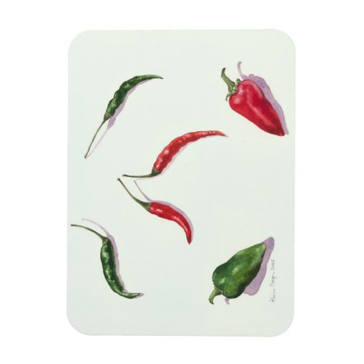 Chili en paprika's 2005 magneet (Verticaal)