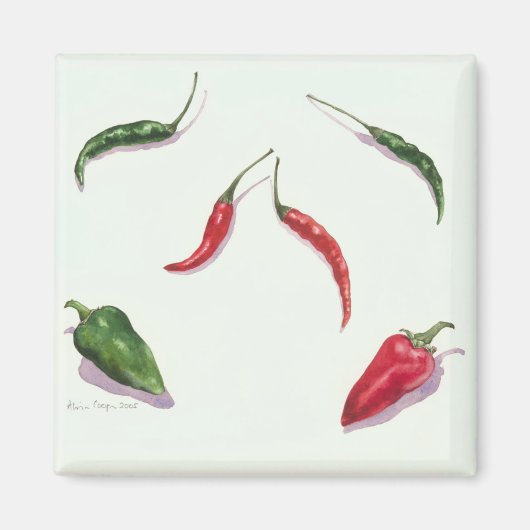 Chili en paprika's 2005 magneet (Voorkant)