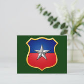 Chili Escudo 2010 vlag Chileense badge Briefkaart (Staand voorkant)
