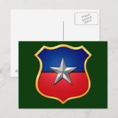 Chili Escudo 2010 vlag Chileense badge Briefkaart (Voorkant / Achterkant)