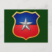Chili Escudo 2010 vlag Chileense badge Briefkaart (Voorkant)