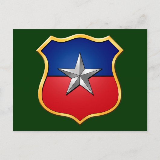 Chili Escudo 2010 vlag Chileense badge Briefkaart (Voorkant)
