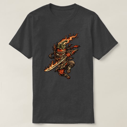 Chili Fire Ninja — Grappige Hot Pepper Krijger  T-shirt (Design voorkant)