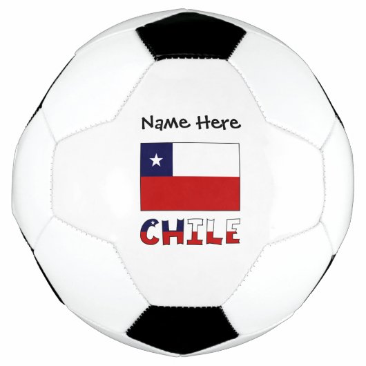 Chili Gepersonaliseerde Chileense Vlag  Voetbal (Voorkant)