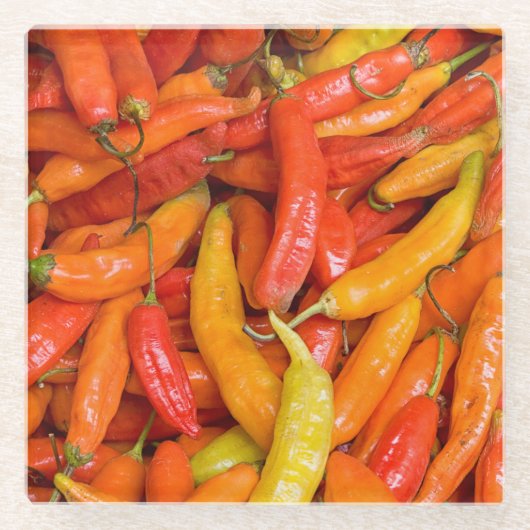 Chili Glazen Onderzetter (Voorkant)