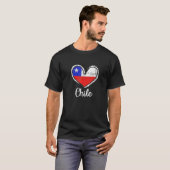 Chili Heart Flag Chileans Chileans Chileense worte T-shirt (Voorkant volledig)