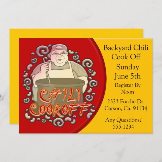 Chili heeft de pot afgeroomd kaart (Voorkant / Achterkant)