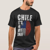Chili Het zit in mijn DNA-Matching Chileense Manne T-shirt (Voorkant)