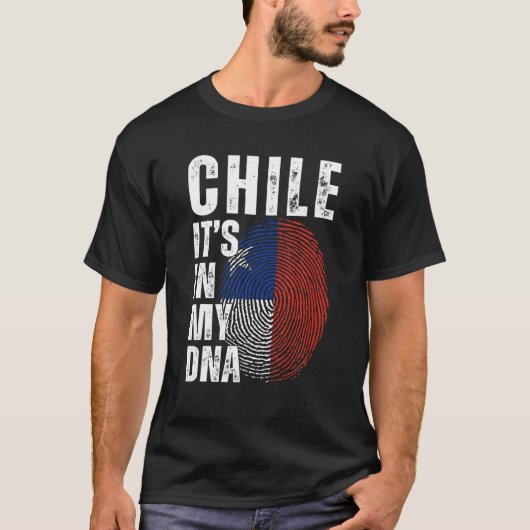 Chili Het zit in mijn DNA-Matching Chileense Manne T-shirt (Voorkant)