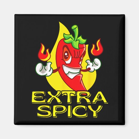 Chili hittegolf - extra pittig  magneet (Voorkant)