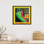 Chili Hoofdstad van de Wereld New Mexico Rood Groe Poster (Keuken)