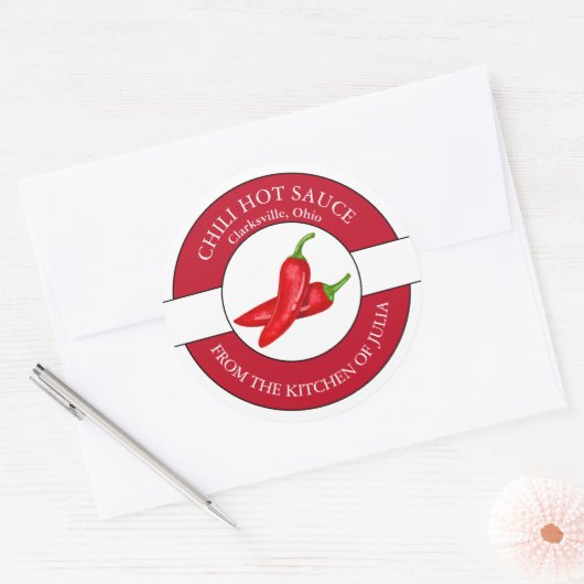Chili Hot Sauce Label (Envelop)