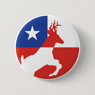 Chili Huemul Chileense nationale dierenvlag Ronde Button 5,7 Cm