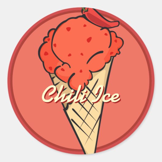 Chili Icecream Sticker (Voorkant)