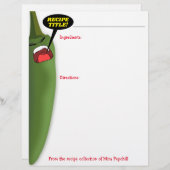 Chili jalepeno pepper Mexicaans recept voor voedin (Voorkant / Achterkant)