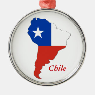 Chili - Kaart voor Kerstmis in Zuid-Amerika Metalen Ornament