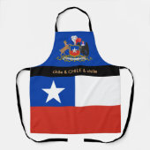 Chili Koken, Chileense vlag Chefs keuken Schort (Voorkant)