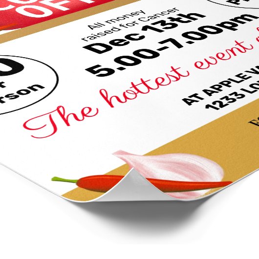 chili koken van poster van de draisator (Hoek)