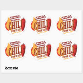Chili Kook Off | BBQ Picknick Wedstrijd Ronde Sticker (Vel)