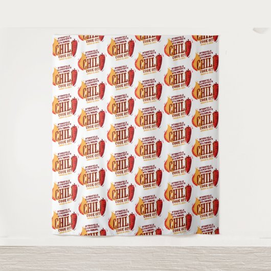 Chili Kook Off | BBQ Wedstrijd Stap en Herhaal Wandkleed (Voorkant)