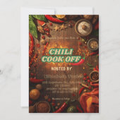 Chili Kook Off Feest Uitnodiging (Voorkant)
