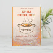 Chili Kook Off Feest Uitnodiging (Staand voorkant)