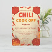 Chili Kook Off Feest Uitnodiging (Staand voorkant)