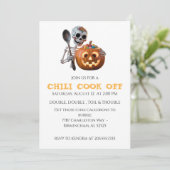 Chili Kook Wedstrijd Halloween Kaart (Staand voorkant)