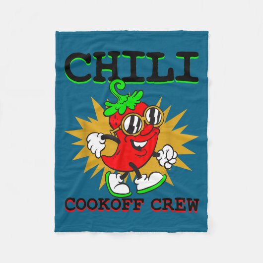 Chili kookploeg chilipeper koken fleece deken (Voorkant)