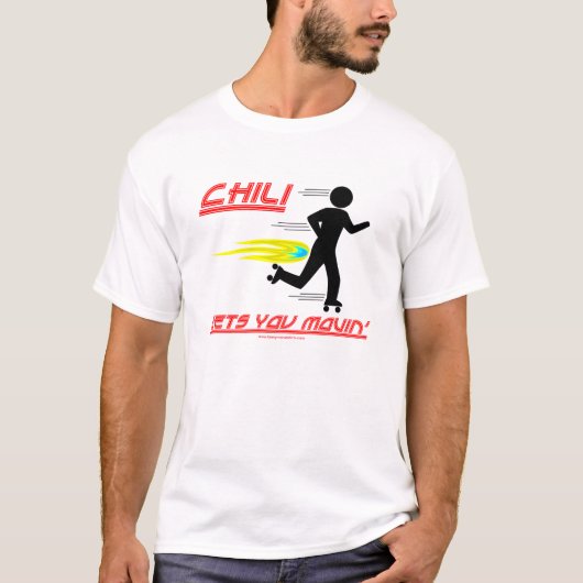 Chili laat je bewegen t-shirt (Voorkant)
