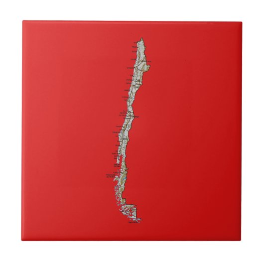 Chili Landkaart Tegels Tegeltje (Voorkant)