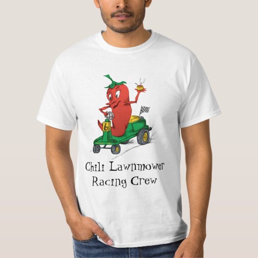 Chili Lawnmower - Groene en Gele Mower T-shirt (Voorkant)