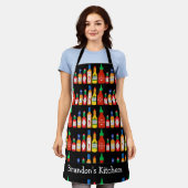 Chili Lover Chili Bottles Patroon Schort (Gedragen)